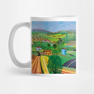 Santa Barbara Wine and Cheese (square) Mug